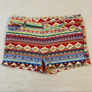 Kate collection colorful southwestern shorts M